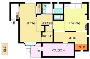 北矢名貸家の物件間取画像